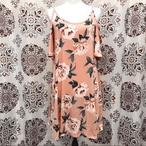•ELDRIDGE• NWT Floral Cold Shoulder Swing Dress
